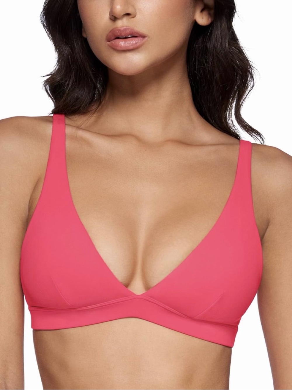 Wireless V-Neck Bralette - Pink